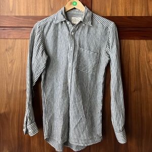 Alex Crane Striped Linen Blouse